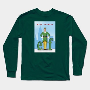 Elf Christmas Movie (2003) | Will Ferrell | Zooey Deschanel | Jon Favreau Long Sleeve T-Shirt